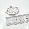 约42mm焊锡白贝椭圆形吊坠