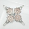 Crystal Pillar Irregular Free Form Geometric Point Clear Crystal Rose Quartz Pendant