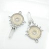  Soldered Irregular Geometric Free Form Crystal Pillar Point Jewelry Handmade Tin Alloy Crystal Clear Crystal Gray Agate Pendant