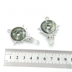 Crystal Pillar Irregular Free Form Geometric Point Semi-precious Stone Clear Crystal Jade Pendant