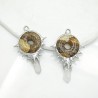 Crystal Pillar Irregular Free Form Geometric Point Semi-precious Stone Picture Jasper Clear Crystal Tiger Eye Pendant