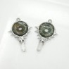 Crystal Pillar Irregular Free Form Geometric Point Semi-precious Stone Clear Crystal Fancy Jasper Agate Pendant