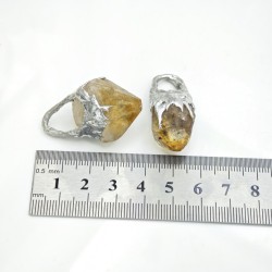 约40mm焊锡黄水晶吊坠