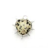 Organic Claws Bubble Claw Thorns Point Heart Plant Spiky Semi-precious Stone Dalmation Jasper Pendant